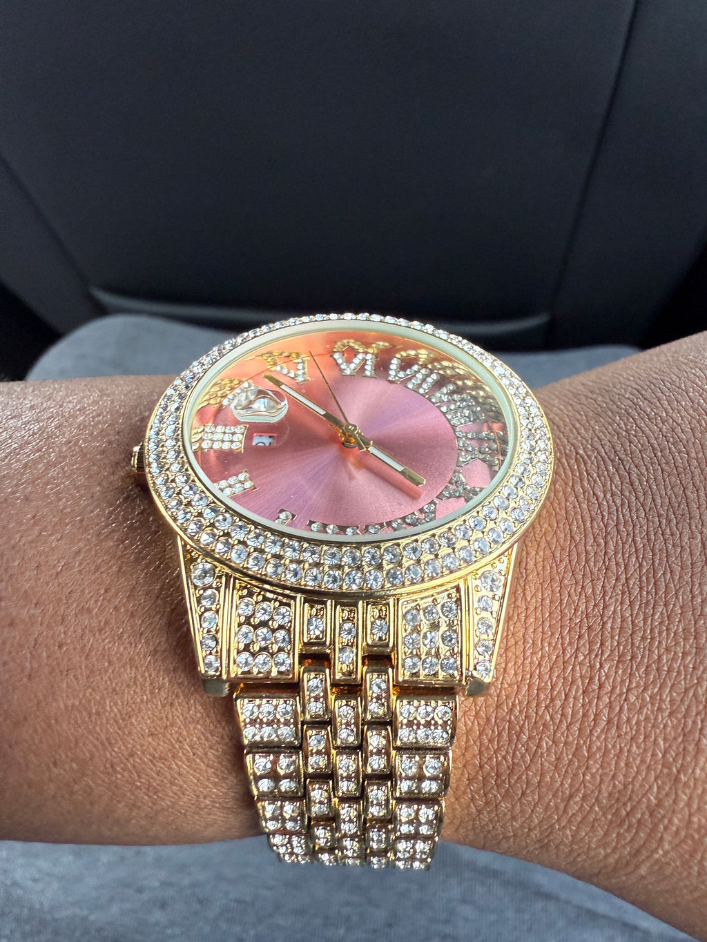 Diamond “Pink” Face Encrusted Watch