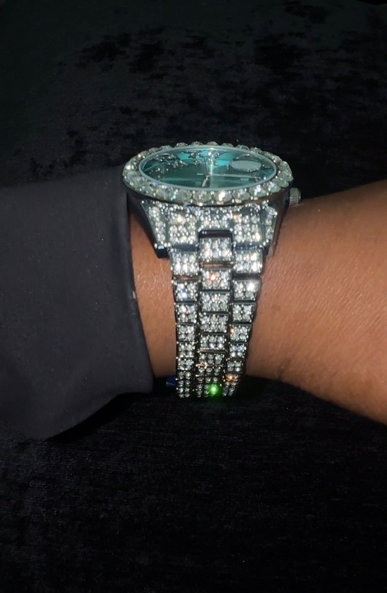 Diamond Crusted “BLUE FACE” Watch