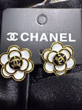 Flower “CC” Stud Earrings