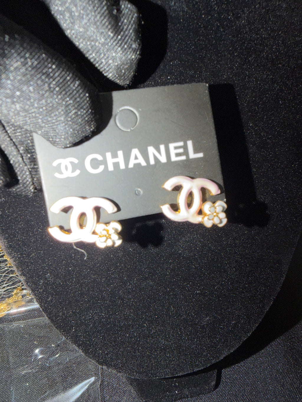 Soft Pink “CC” Spring Earrings