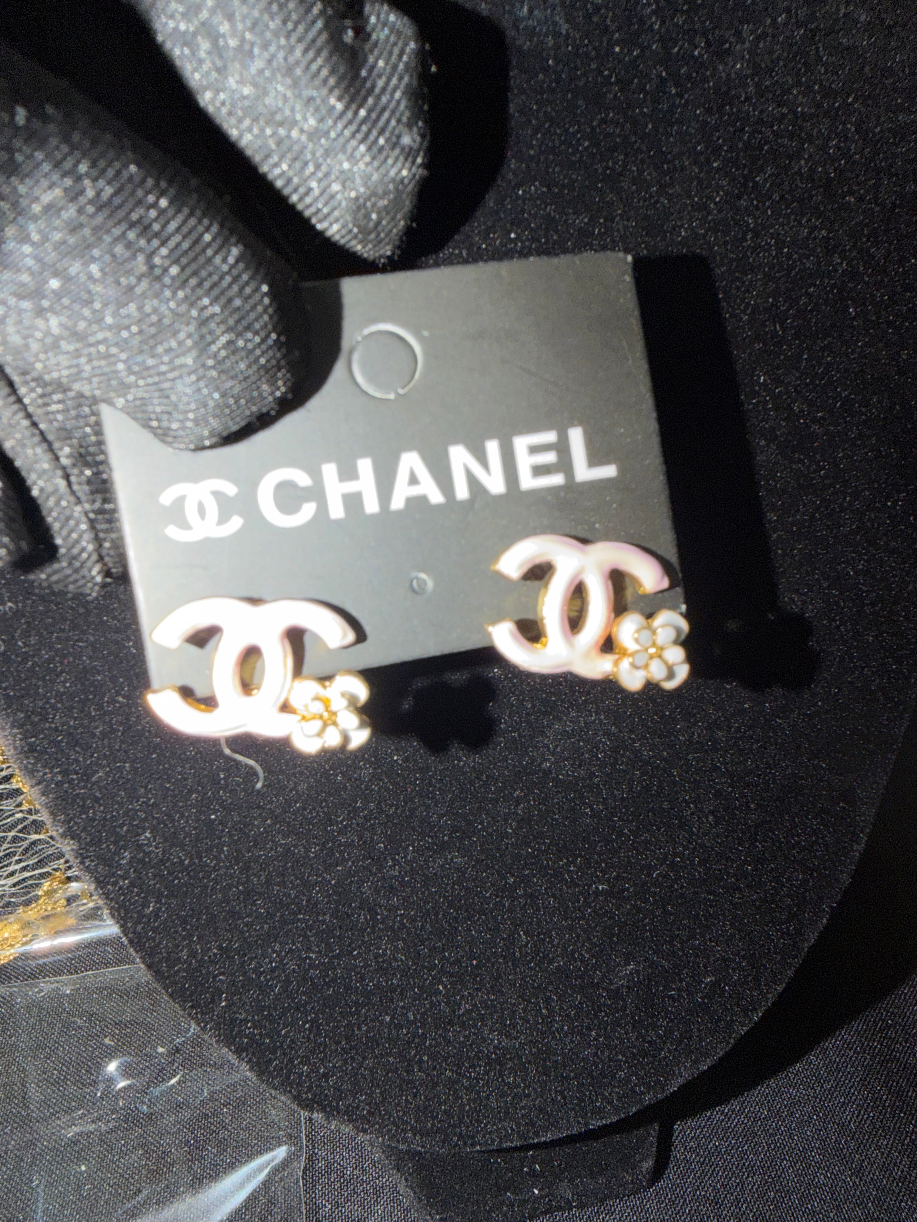 Soft Pink “CC” Spring Earrings