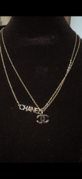 Small Silver “CC” Necklace