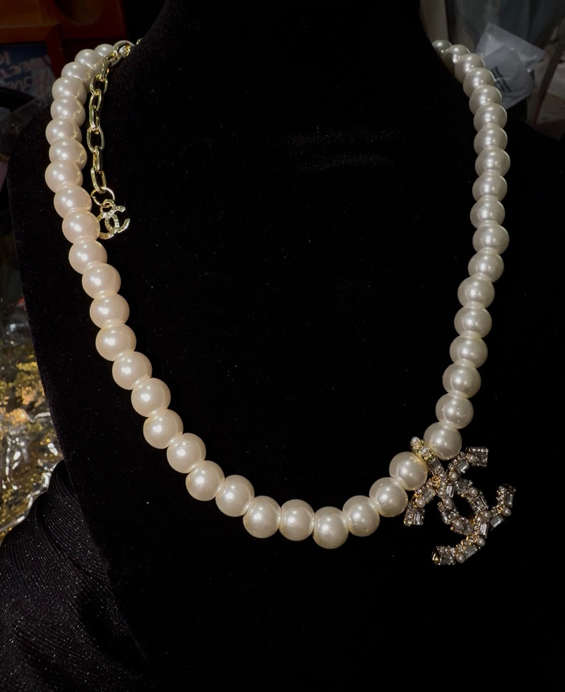 Timeless “CC” Pearl Chain