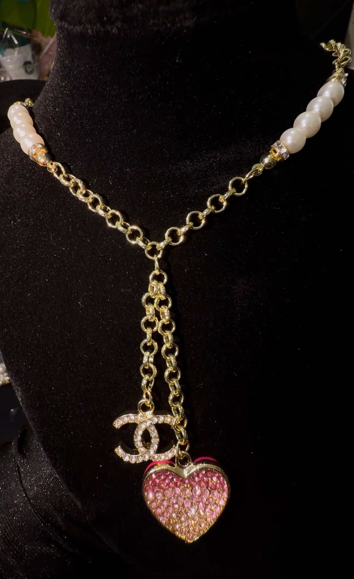 Blush Drip “CC” Necklace
