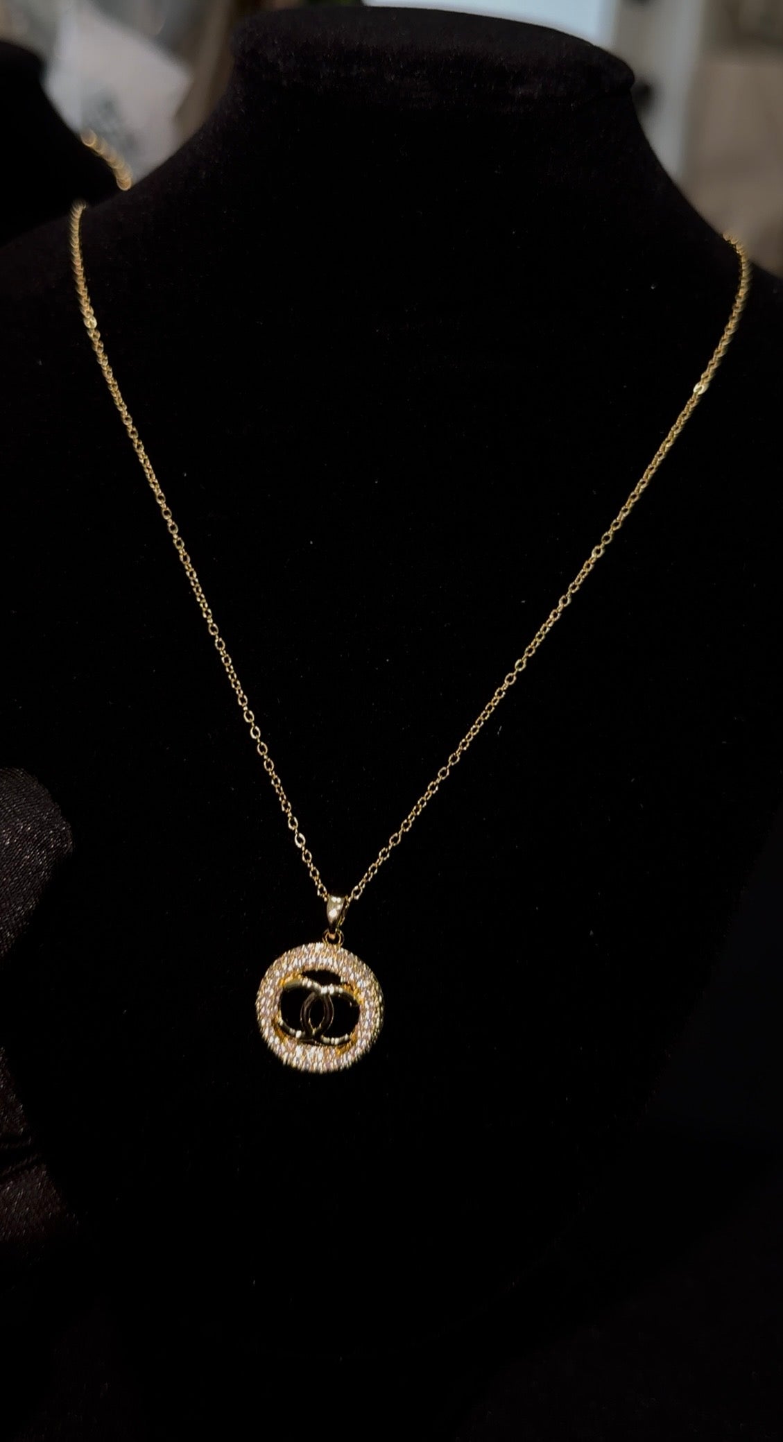 Halo Luxe “CC” Necklace