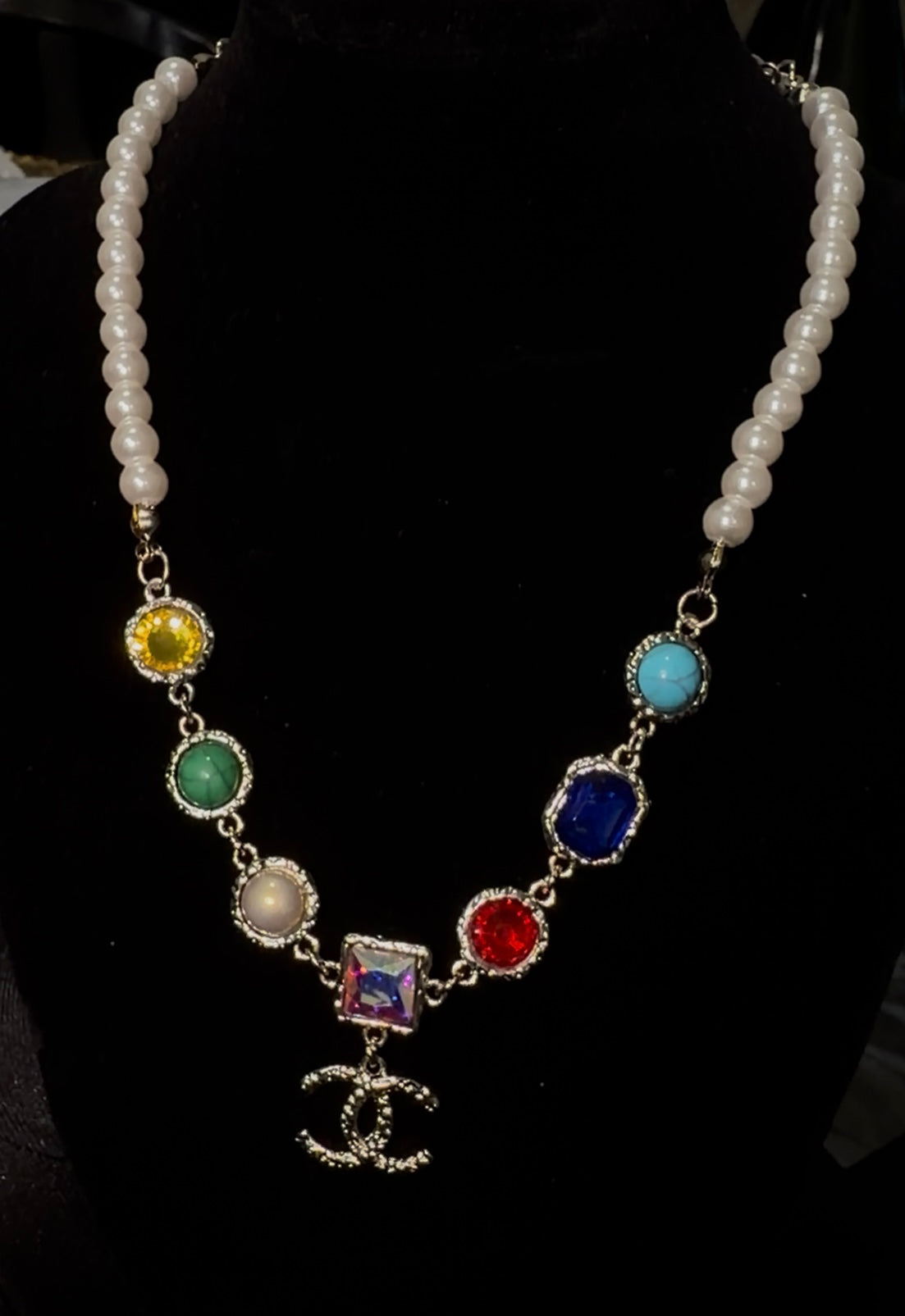 Gem Royale Statement “CC” Necklace