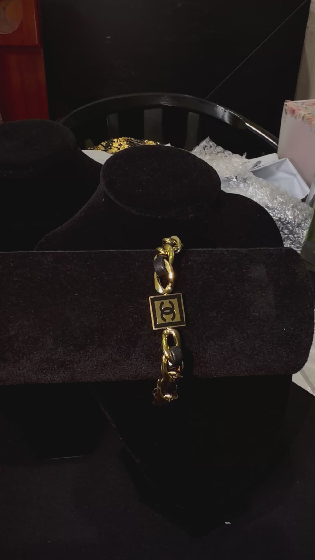 Black & Gold CC bracelet
